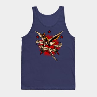 OldSalt American Traditional Death Before Dishonor Motif Tank Top